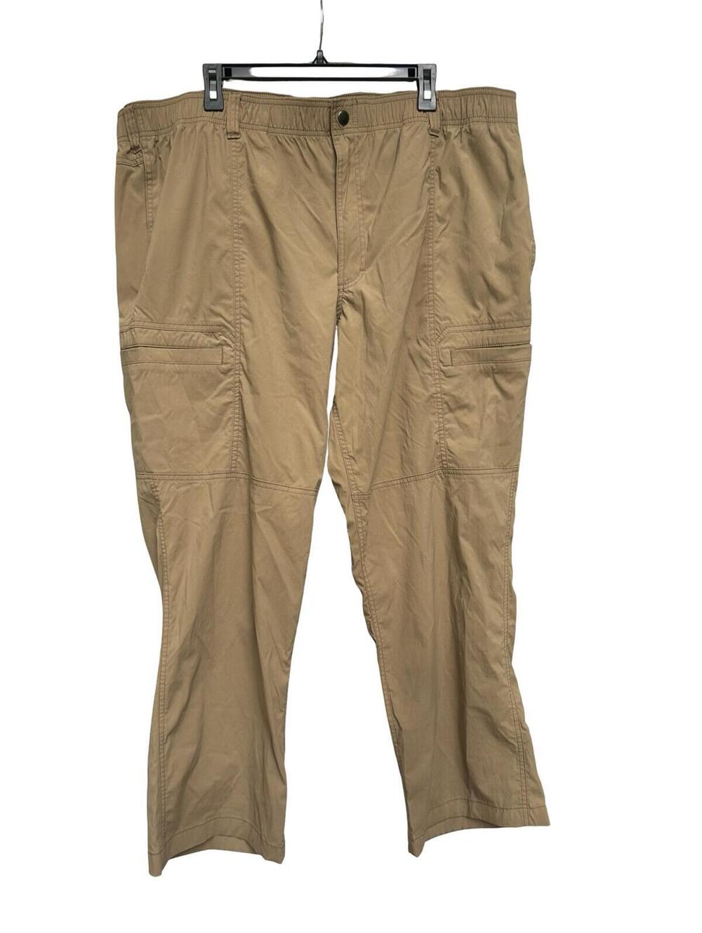 Duluth Trading Pants Mens 46x30 Nylon Spandex Outdoor Hiking Tan